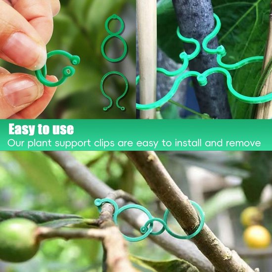 300 stuks plantenclips voor ondersteuning en bevestiging van planten — afbeelding 2