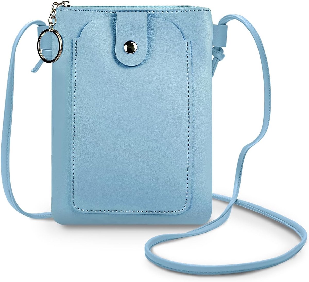 Mobiele Telefoon Schoudertas - Blauw - 19 x 17 x 1,5 cm - PU-leer - Voor Dames