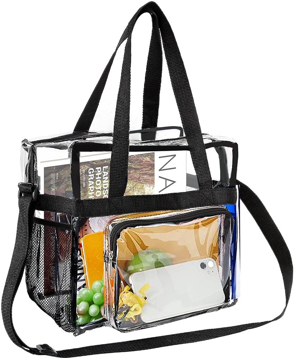 Transparante draagtas M - grote toilettas - doorzichtige crossbodytas - ideaal voor werk en sport - ShopVlot