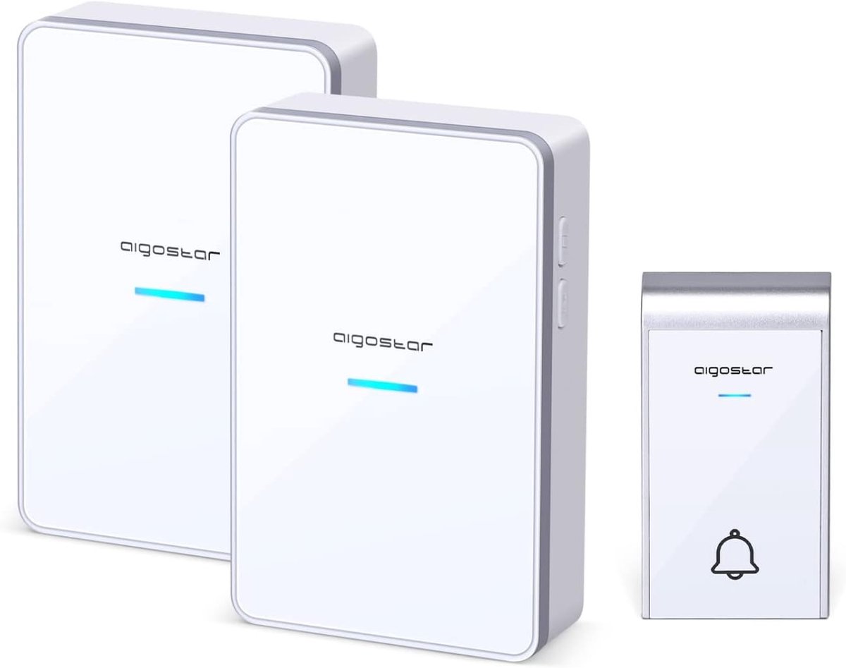 Draadloze Deurbel - Wit - DC - Waterdicht met 36 Melodieën en LED-Display - Voor Woning en Bedrijf