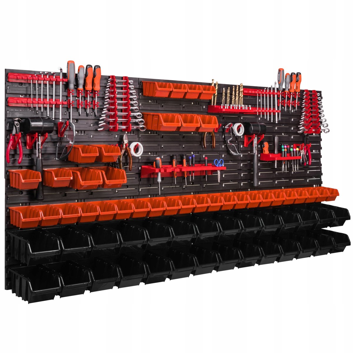 Gereedschapsbord 172x78cm met 63 Bakjes - Werkplaats & Garage