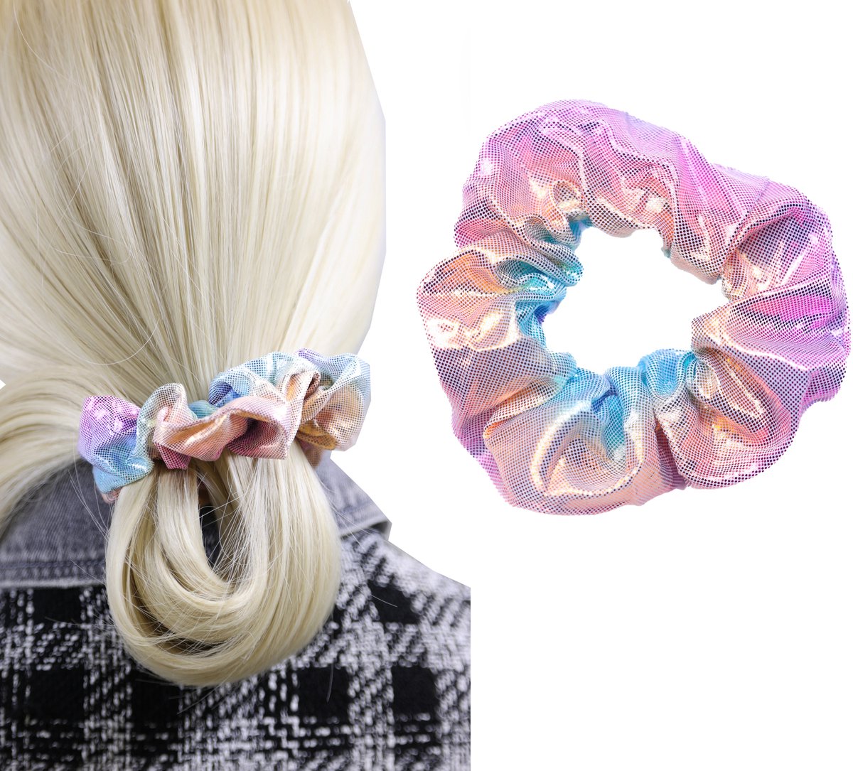 Scrunchie haarband badstof - met elastiek