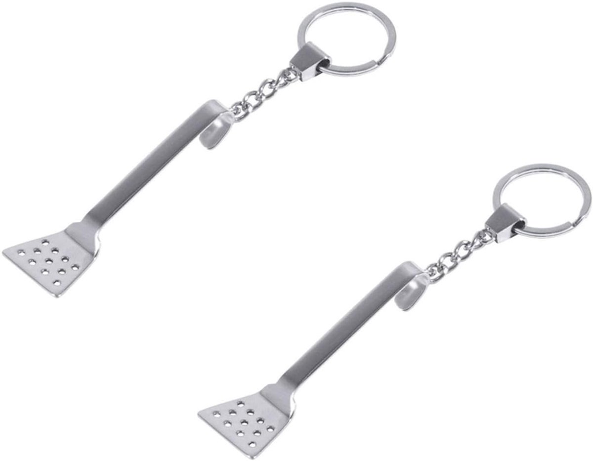 Sleutelhanger braadspatel - 2 stuks - leuk design - ideaal voor kookliefhebbers - ShopVlot