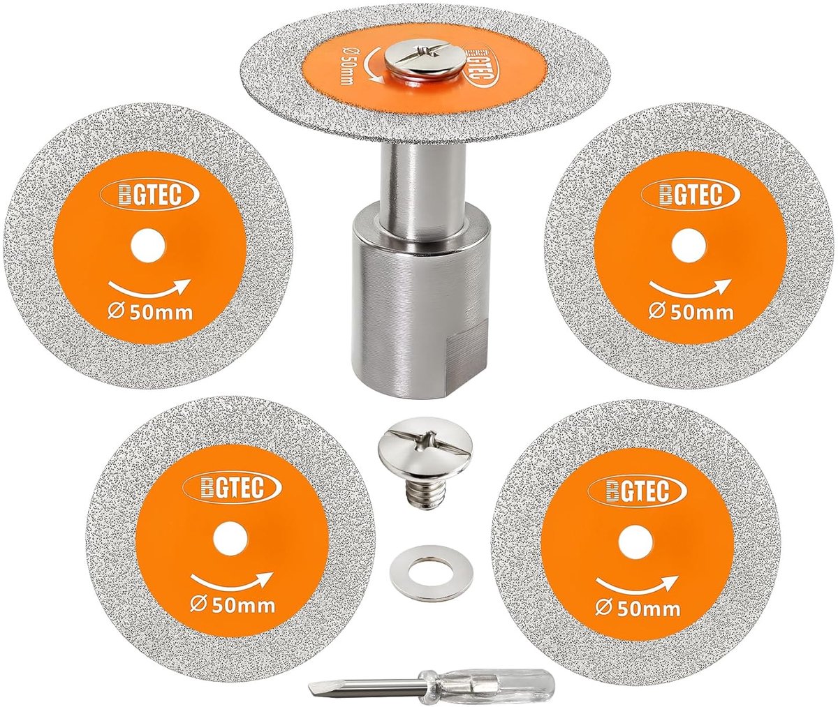 Glas snijdschijven 50 mm - Mini discs met M14 draadflens - Ultra-dun voor precieze sneden - Voor glas en tegels - ShopVlot