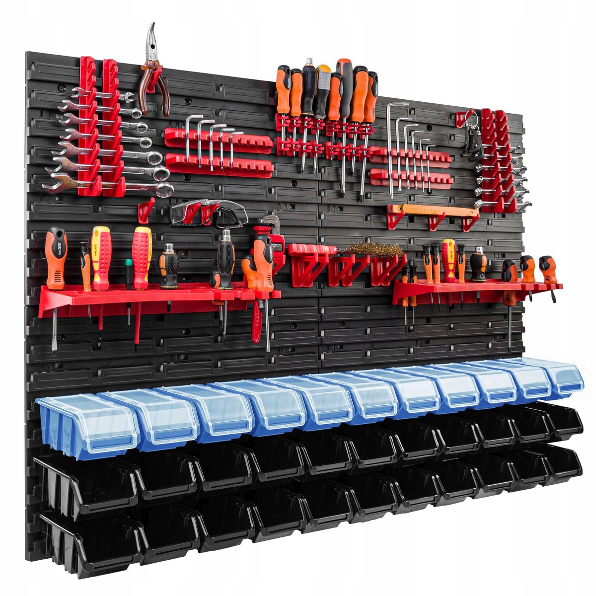 Werkbank Gereedschapspaneel 115x78cm met 33 Bakjes en Ophanghaken