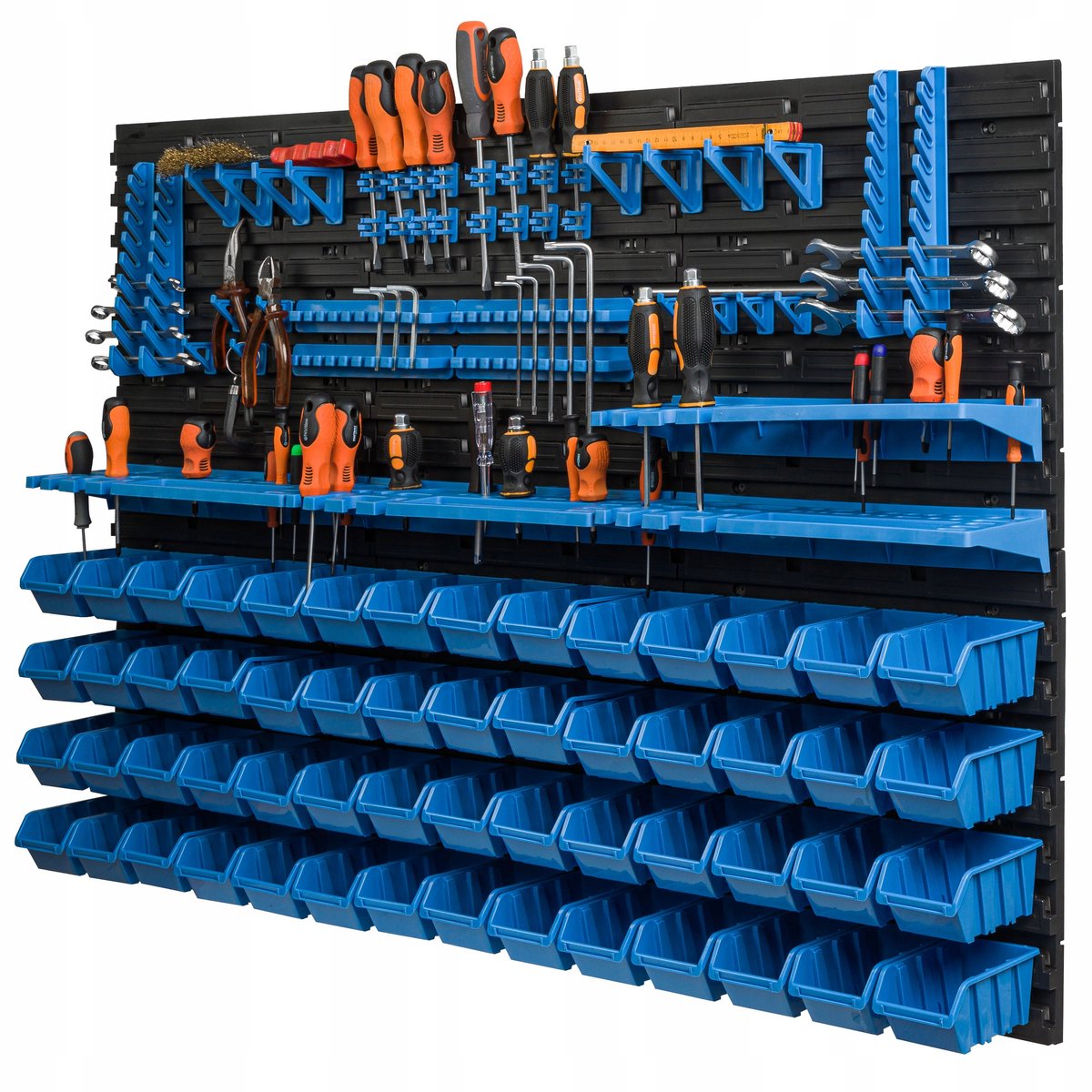 Werkplaatsbord Gereedschap 115x78cm met 56 Bakjes