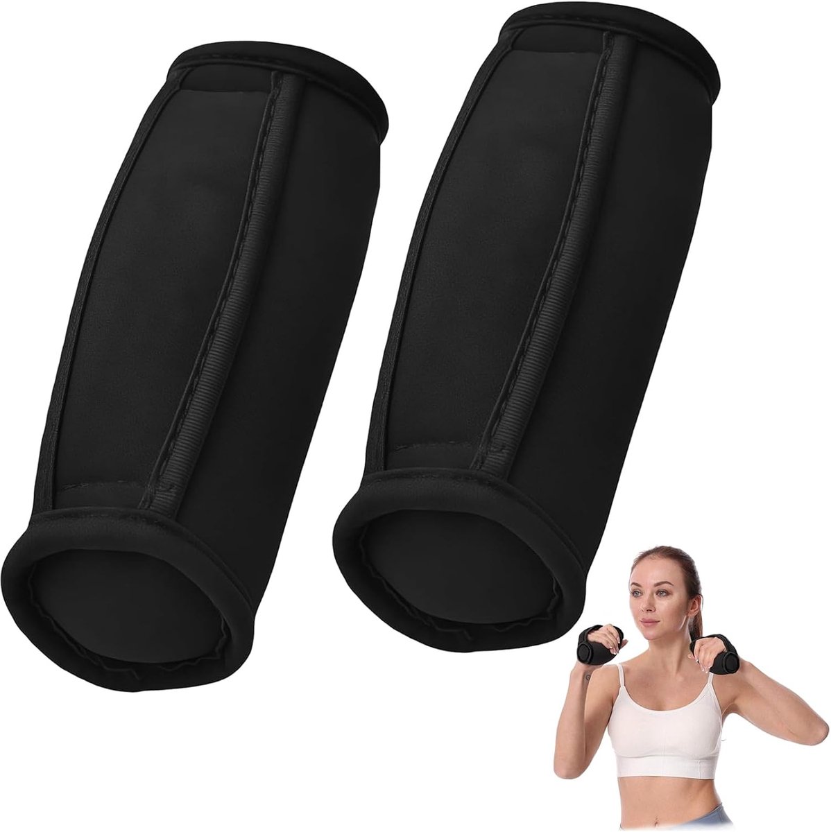 2 stuks handgewichten, 0,9 kg zachte halters, zachte haltersets, rubberen halters, handheld iron sand soft, voor - ShopVlot
