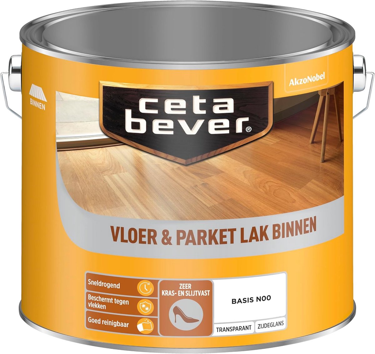 Vloer- en parketlak 2,5 L - transparant - Franse eik 0136 - kras- en impactbestendig - ShopVlot
