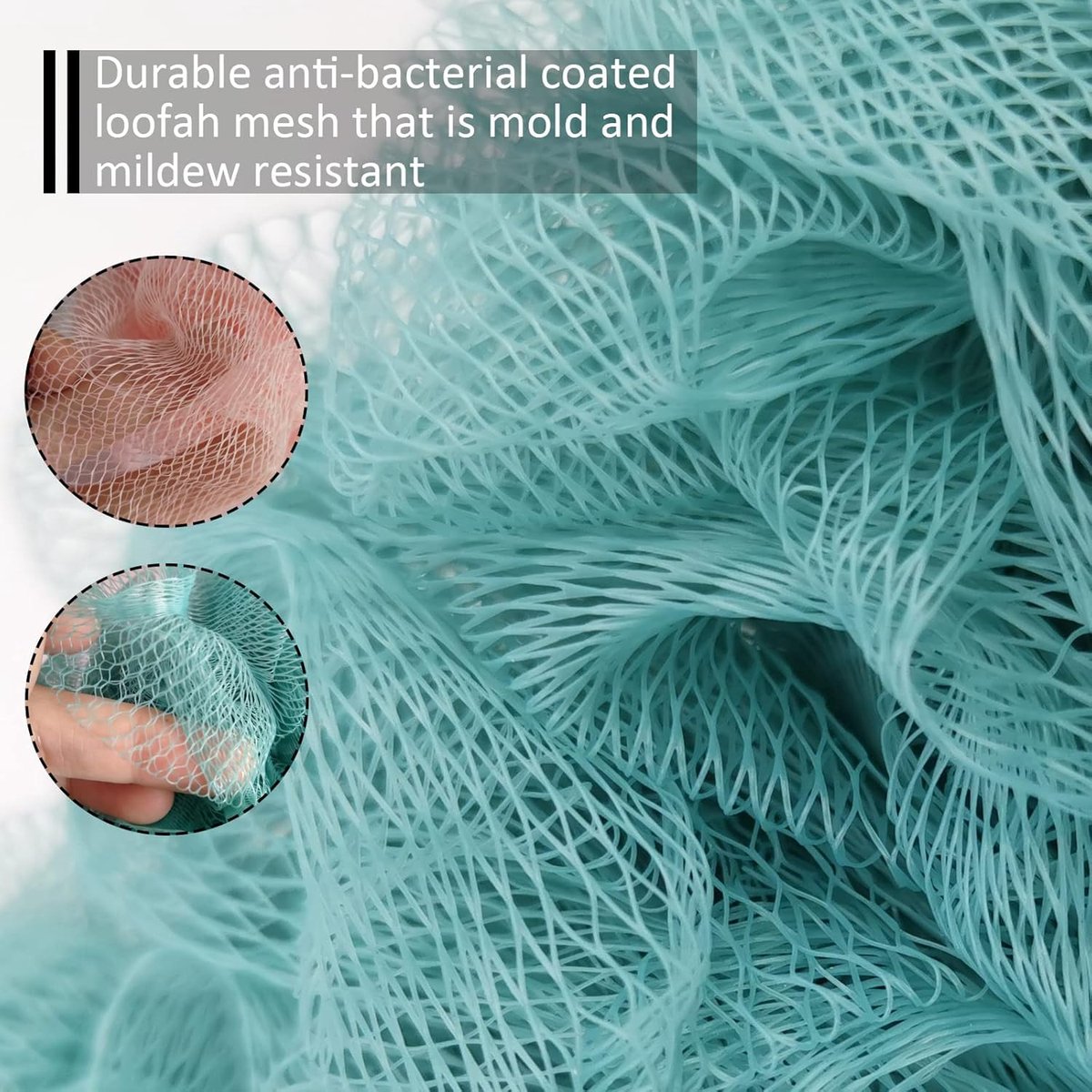 Rugschrobber 2-pack - loofah-sponsborstel met lange steel - exfoliërende badaccessoires voor alle huidtypen - ShopVlot