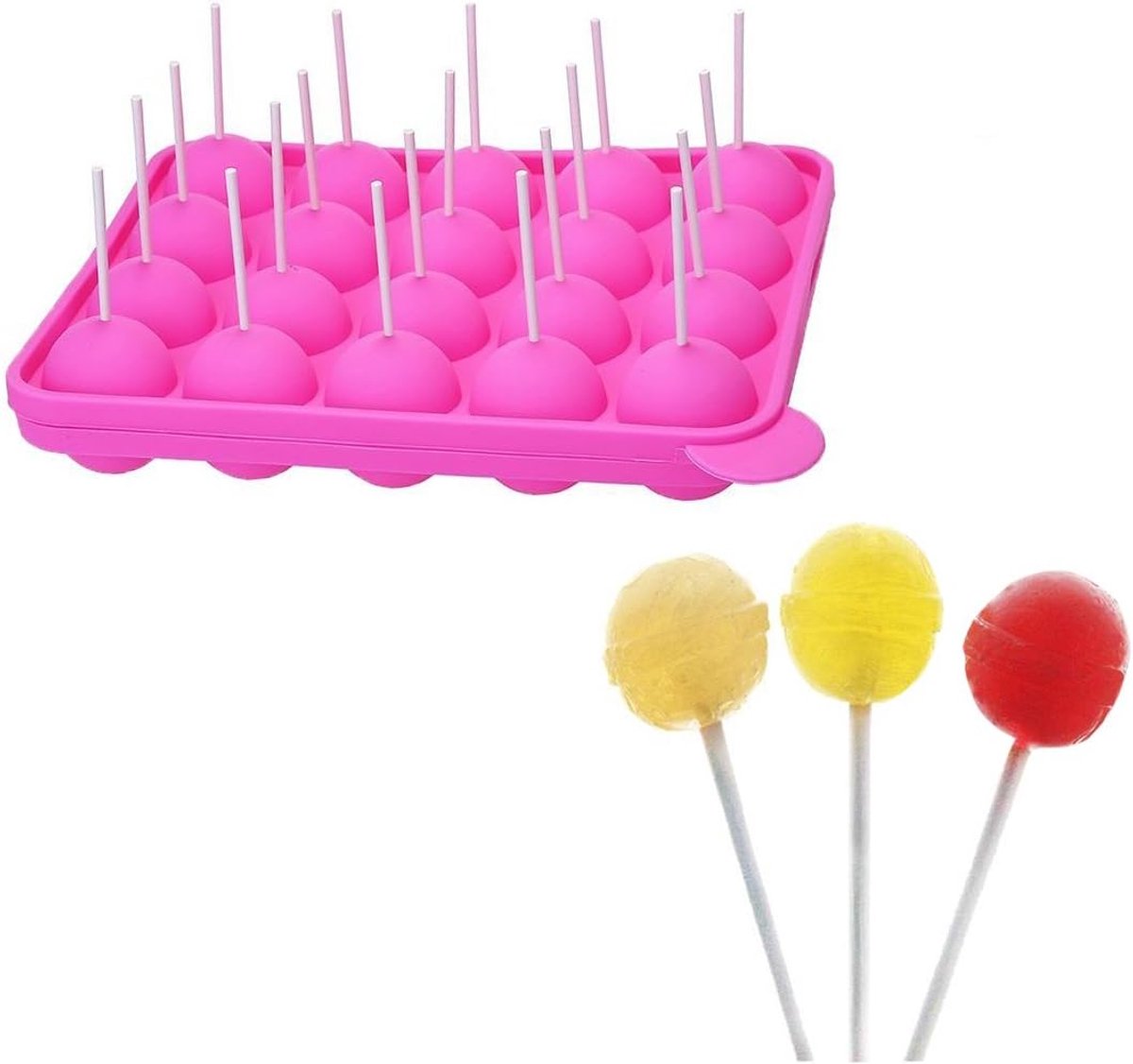 Siliconen bakvorm pop - Lollipop cake - Herbruikbaar - Makkelijk schoon te maken - ShopVlot