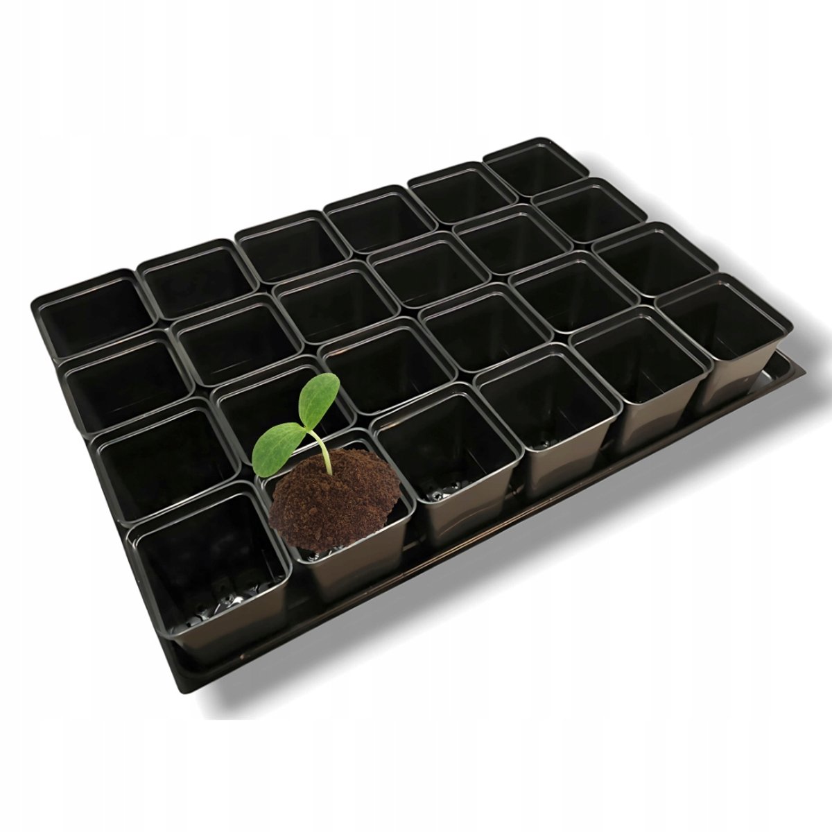 Set van 24 zaaitrays 0.5L met 60x40cm opvangbak
