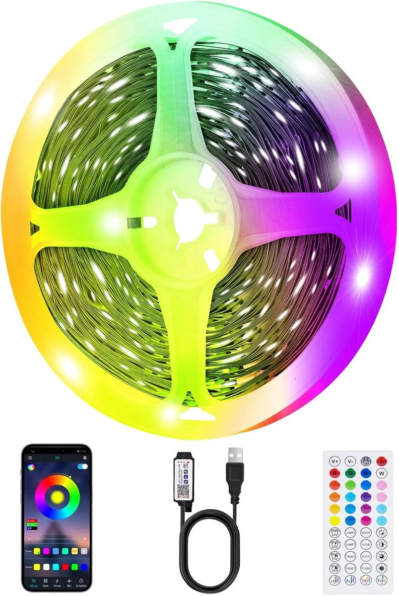 LED strip TV achterverlichting - RGB kleurverandering - USB-aansluiting - sfeervolle ambiance - ShopVlot