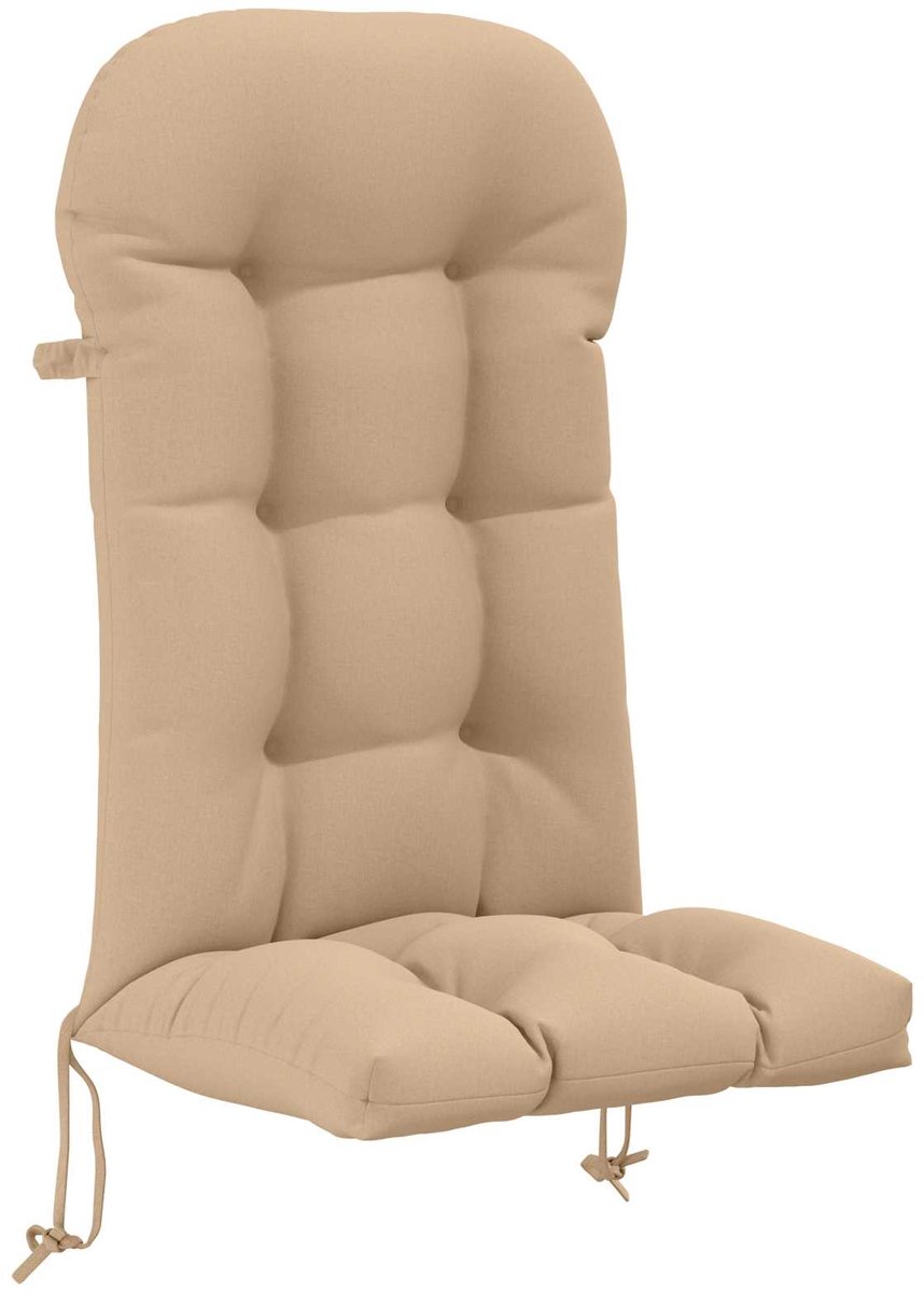 vidaXL Kussen - voor - Adirondack-stoel - PUTTEN - 100% - Polyester - Zand