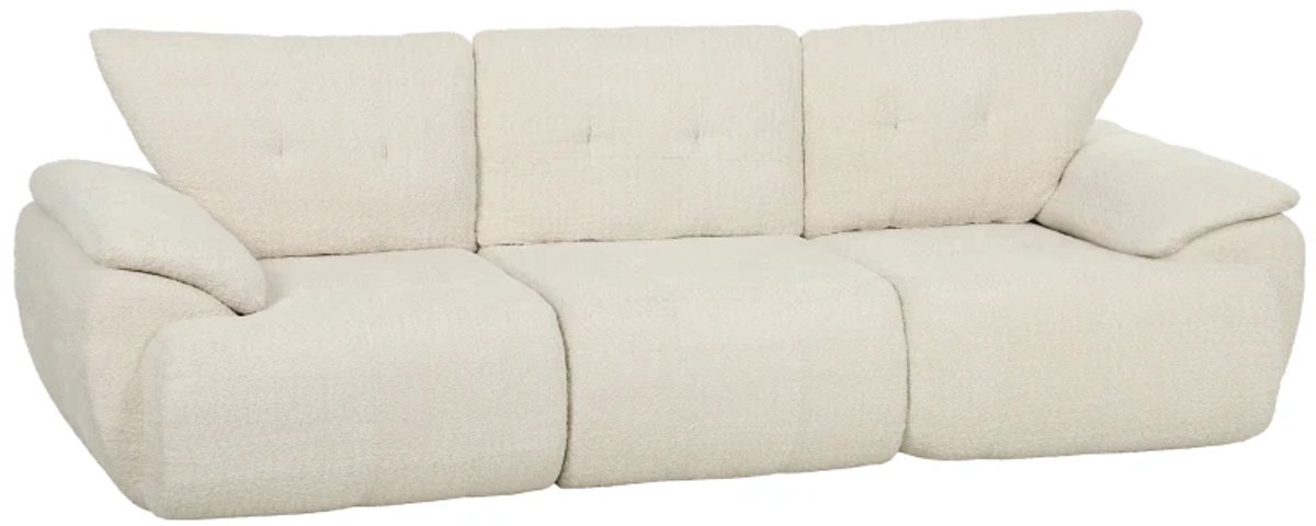 3-zitsbank - 260 cm - Chenille - Frameloze Modulaire Bank met Extra Brede, Diepe Zitting - Brede Armleuningen