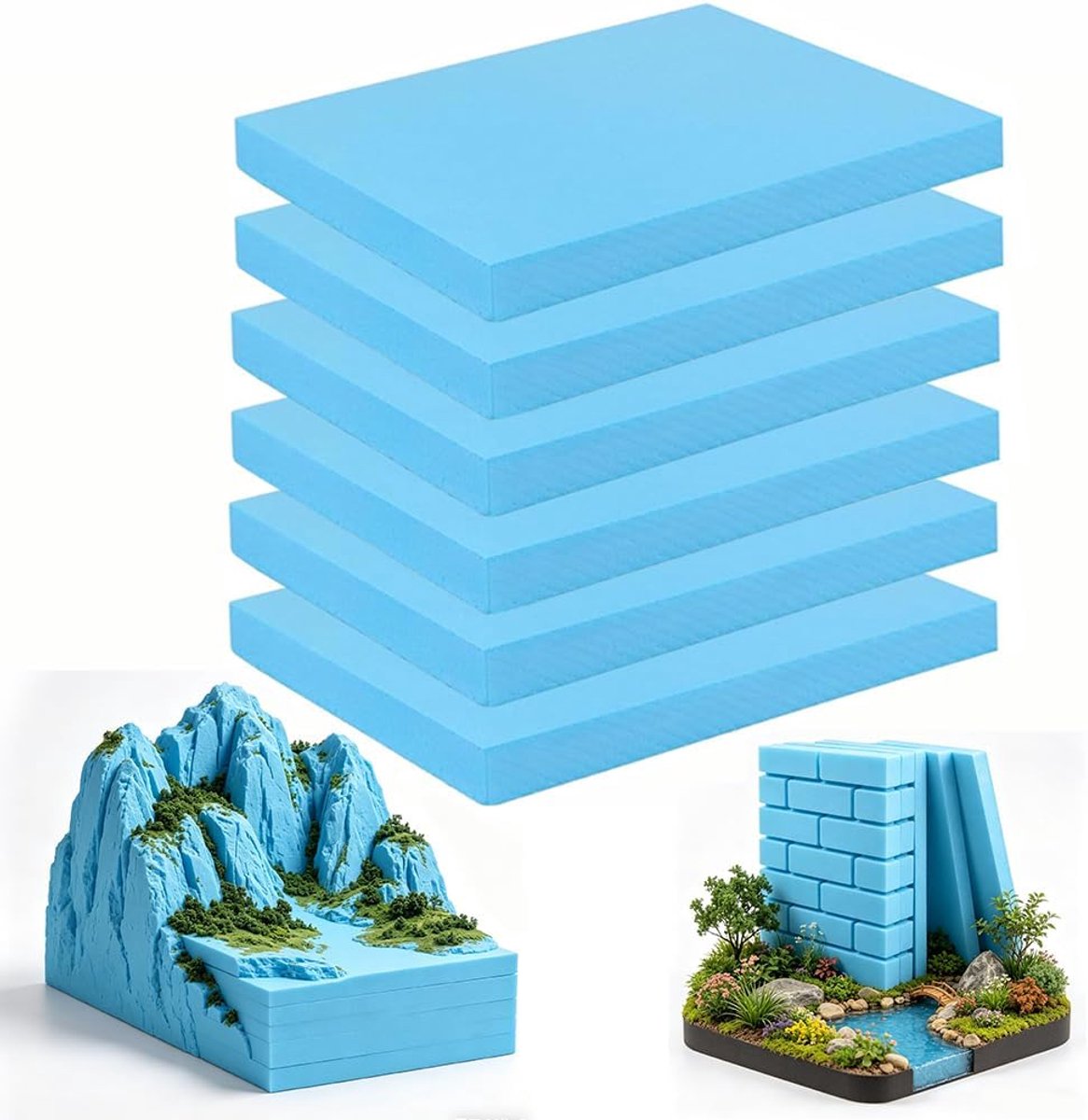 Foam Board Hard Foam Board Blue Styrodur 20 mm Styrofoam Panels Hard Foam DIY Model Making Material for Landscape - ShopVlot