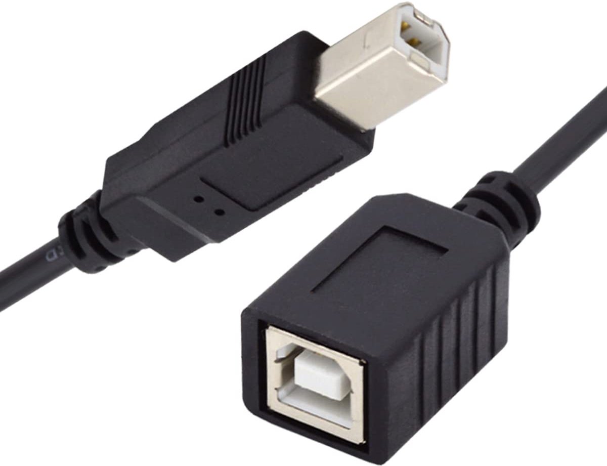 CY USB 2.0 B Type Male to Female Extension Cable 20cm for Printer Scanner Disk - ShopVlot