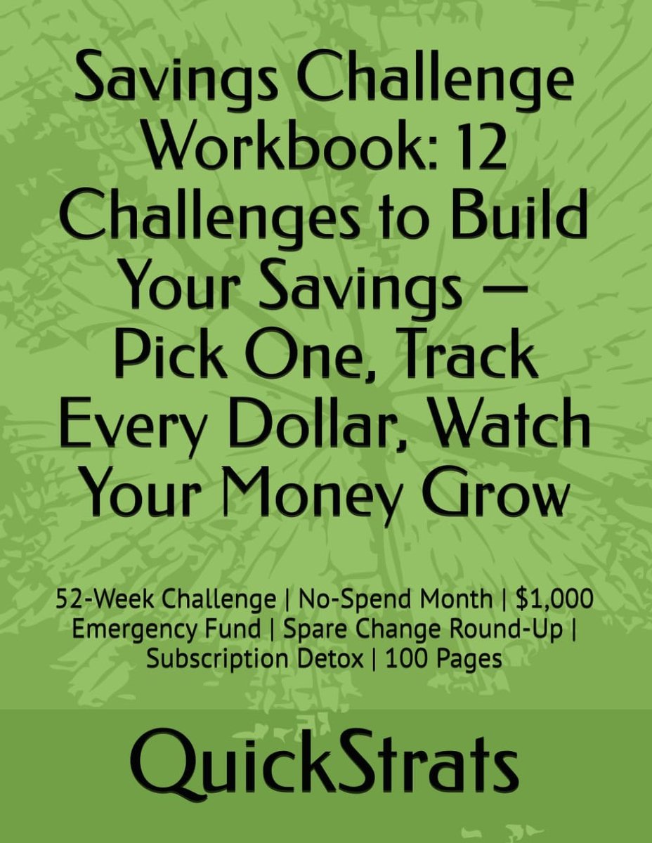 Savings Challenge Workbook: 12 Challenges to Build Your Savings — Pick One, Track Every Dollar, Watch Your Money Grow: - ShopVlot