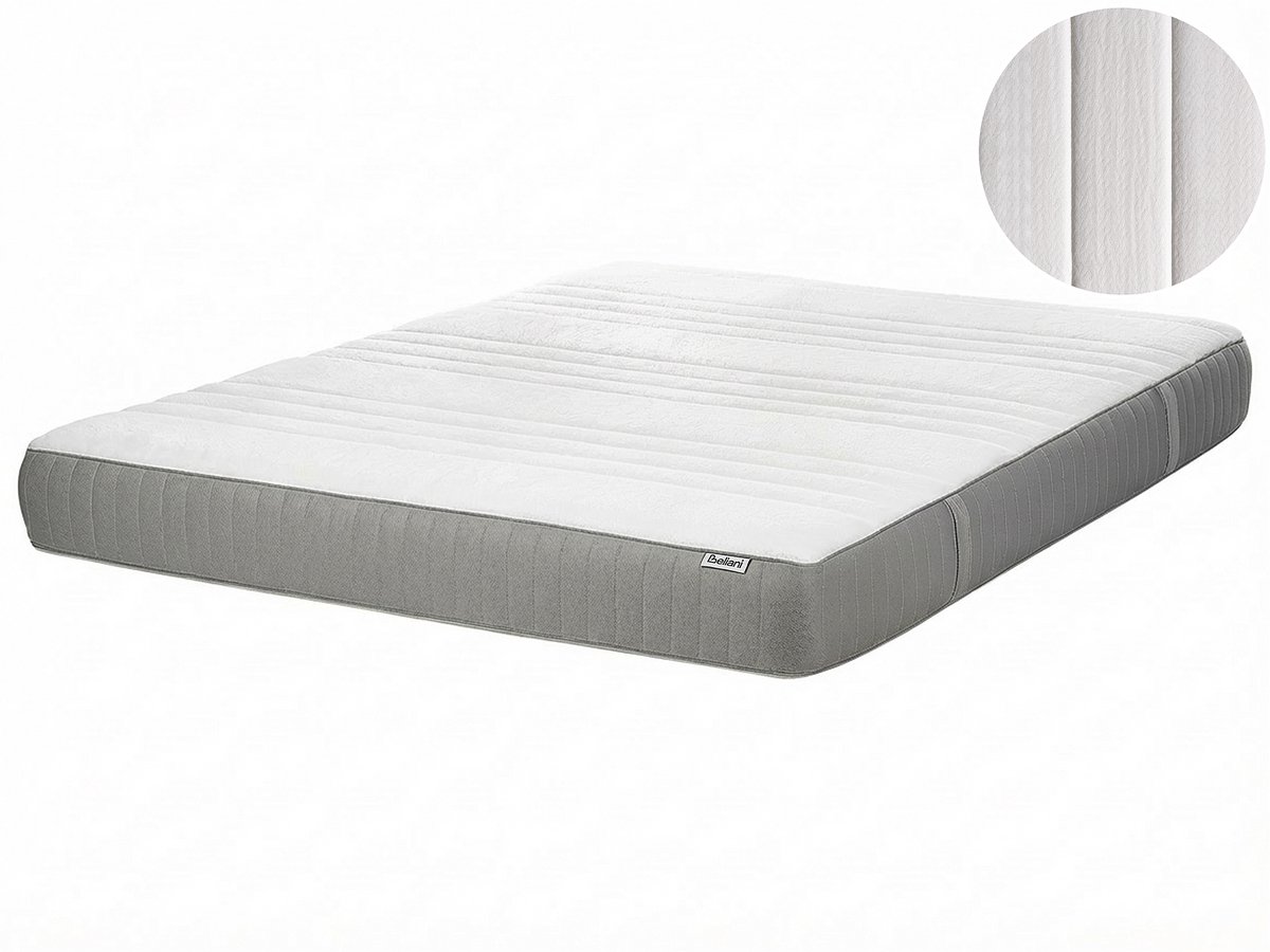 Beliani WHISPER - Traagschuimmatras stevig - Wit - 160 x 200 cm - Polyester