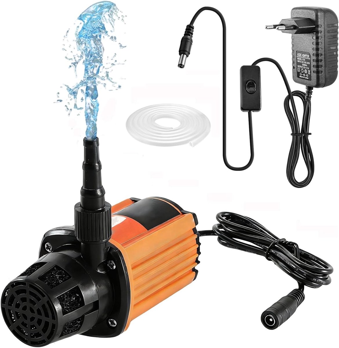 Waterpomp voor Aquaria - Zwart - 480 l/h - Borstelloze Dompelpomp - Voor Tuin en Vijver