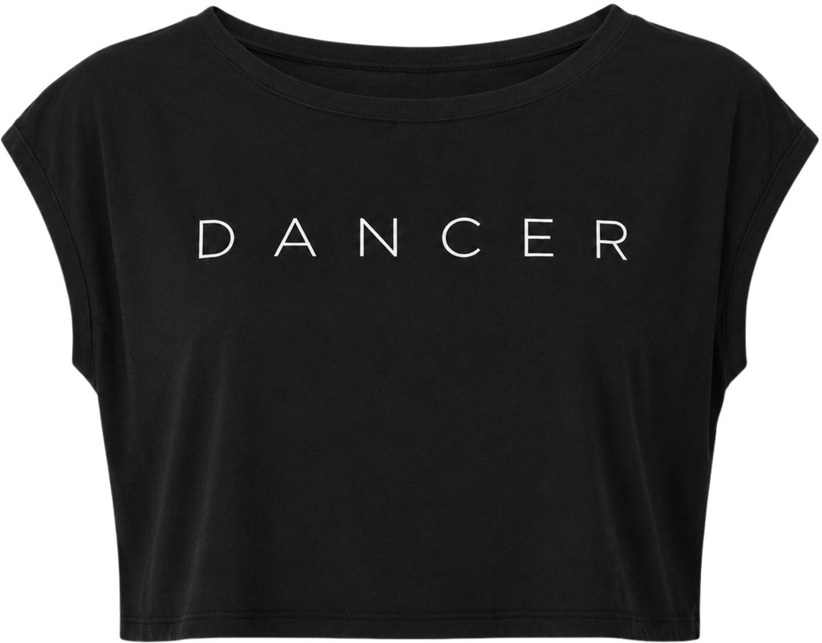 Dancer Dancewear - Dans t-shirt "Dance" - Zwart - Dames - maat 6
