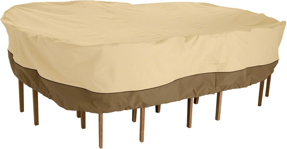 Lexium Store Stoeltafel Beschermhoes - XL - Waterdichte Patio Tafel & Stoelhoes - Geschikt voor Rechthoekige en Ovale Sets