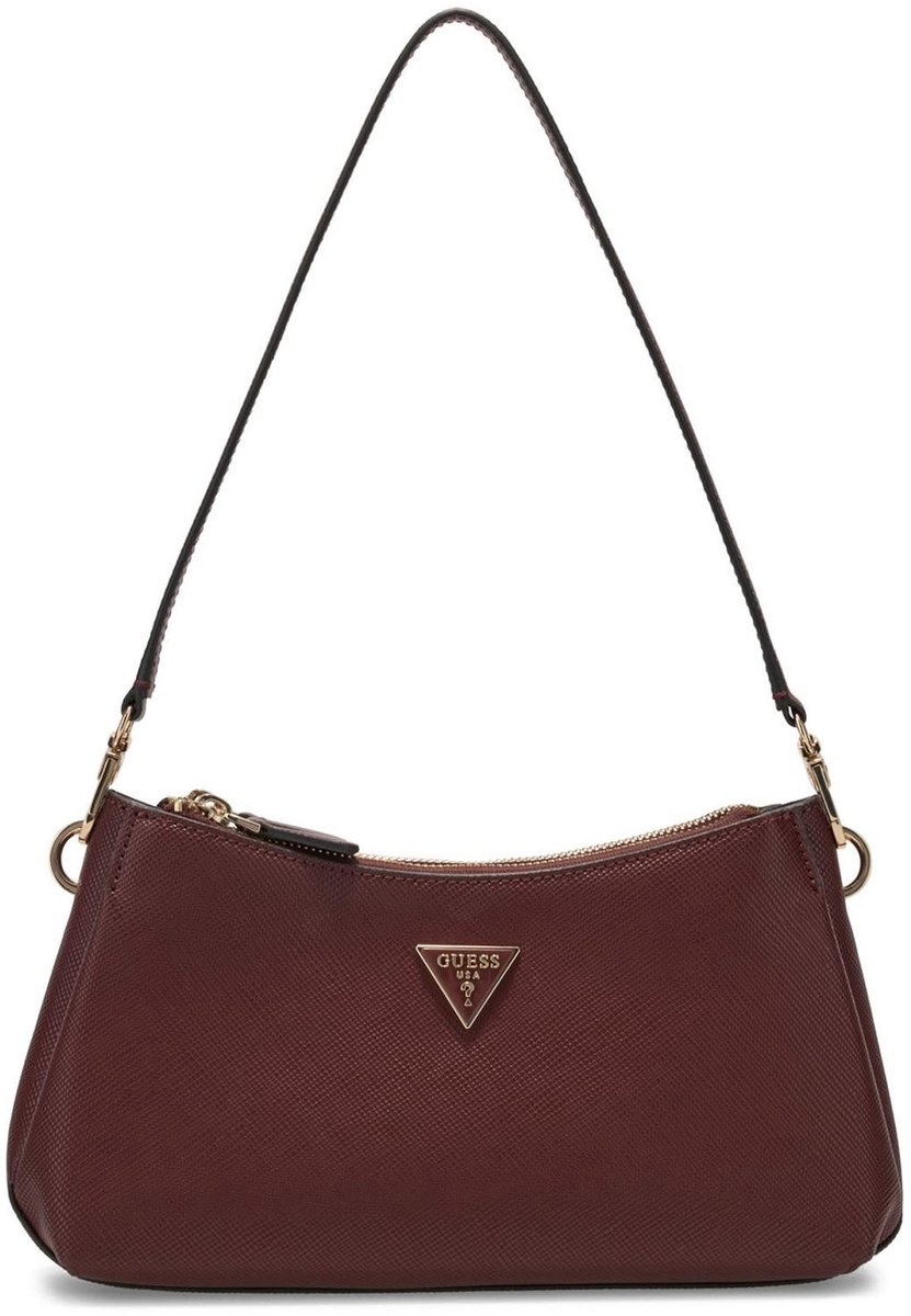 GUESS schoudertas Noelle II 3 Comp Shoulder Xbody Burgundy wijnrood