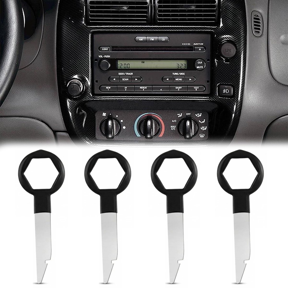 Solidchoice - 4 Stuks Universele Autoradio Verwijderingssleutels