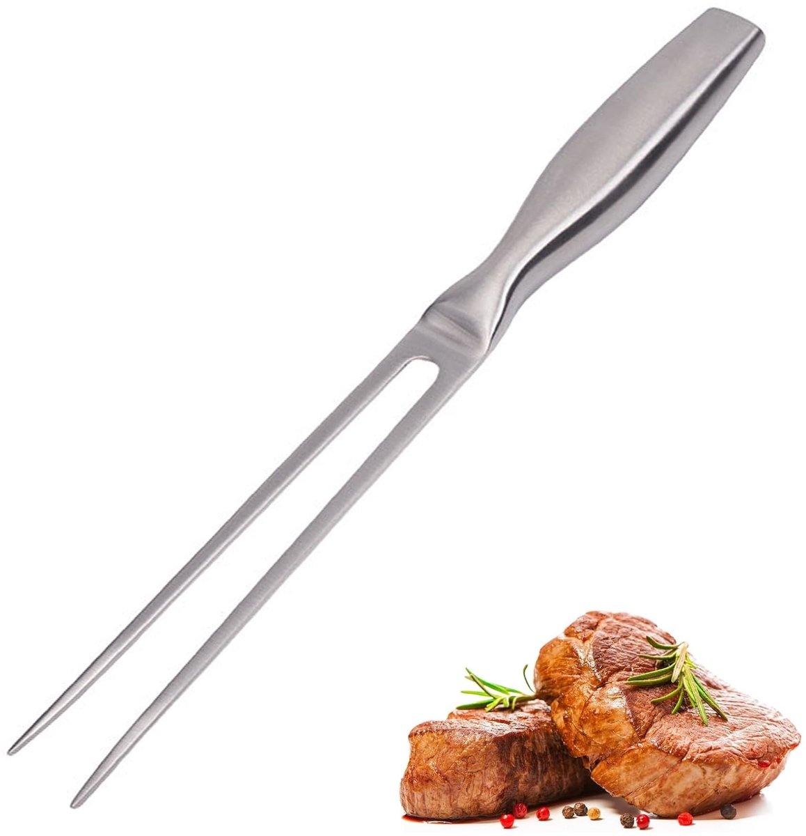 Solidchoice - Roestvrijstalen Vleesvork 27 cm voor Grillen en Koken