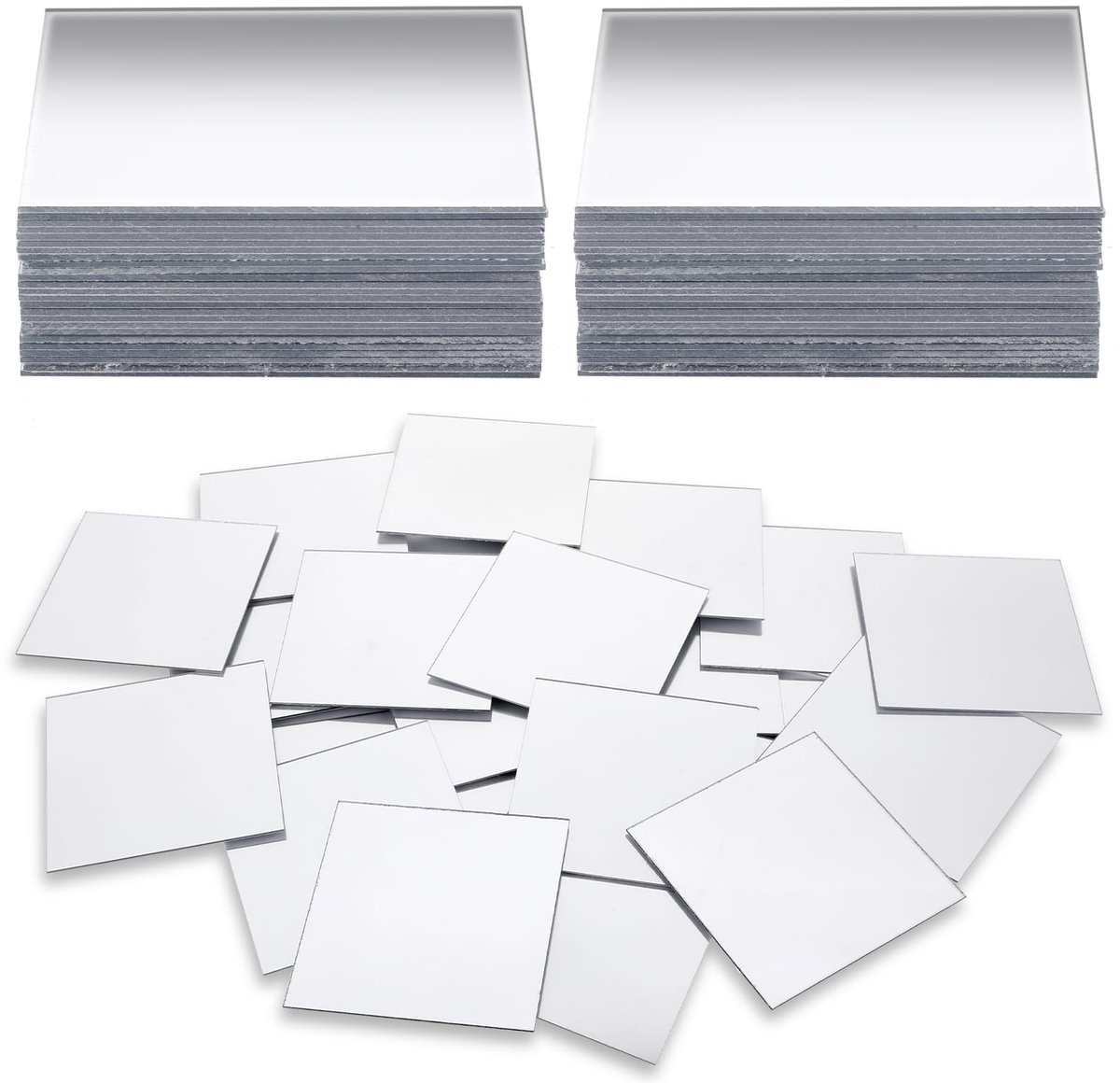 Solidchoice - Set van 25 Kleine Spiegeltegels voor Wanddecoratie
