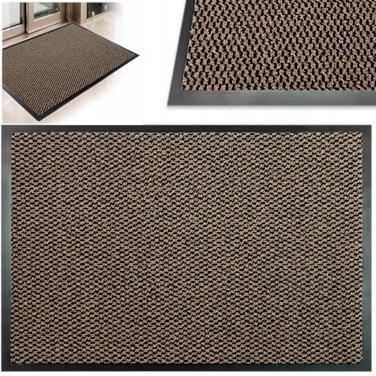 Grote beige woonkamermat 90x150 cm - antislip en duurzaam