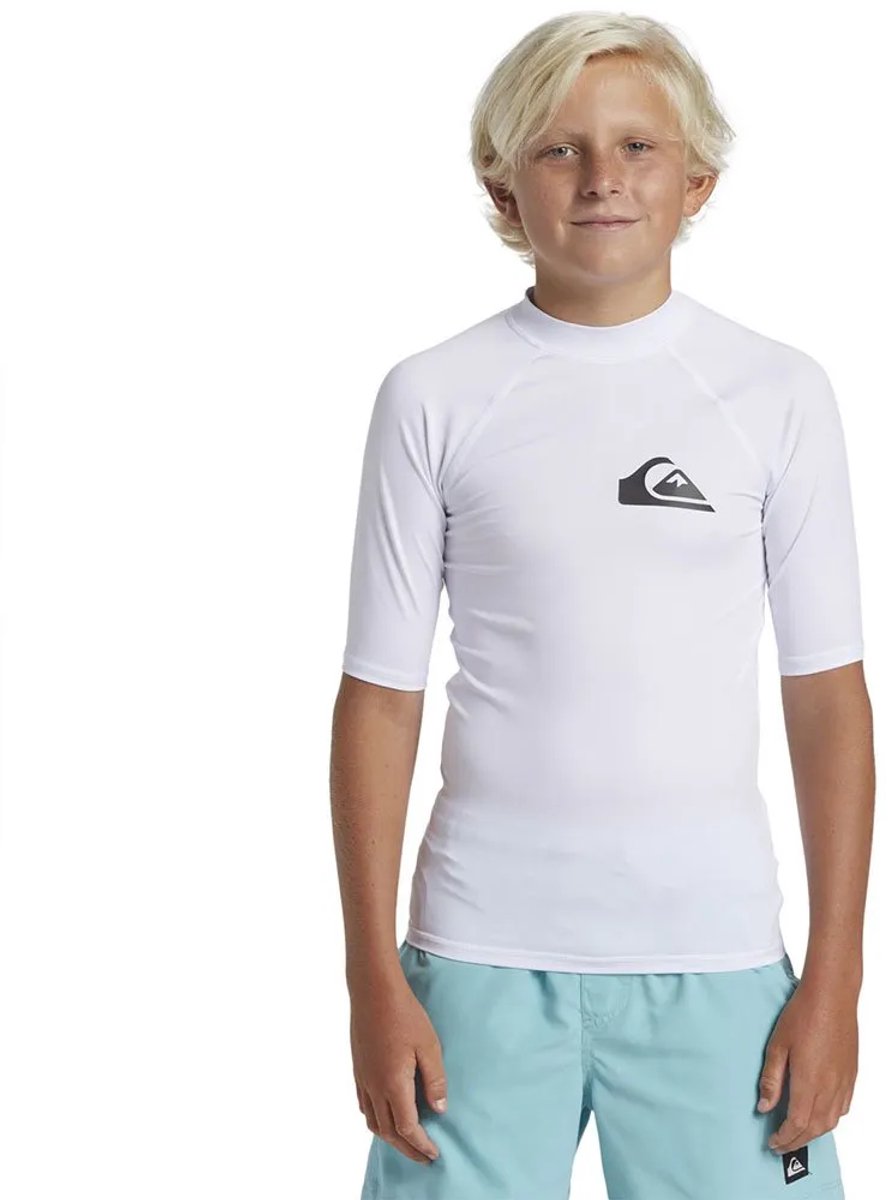 Quiksilver Upf50 Korte Mouw Rash Guard 10 Years Meisje Wit
