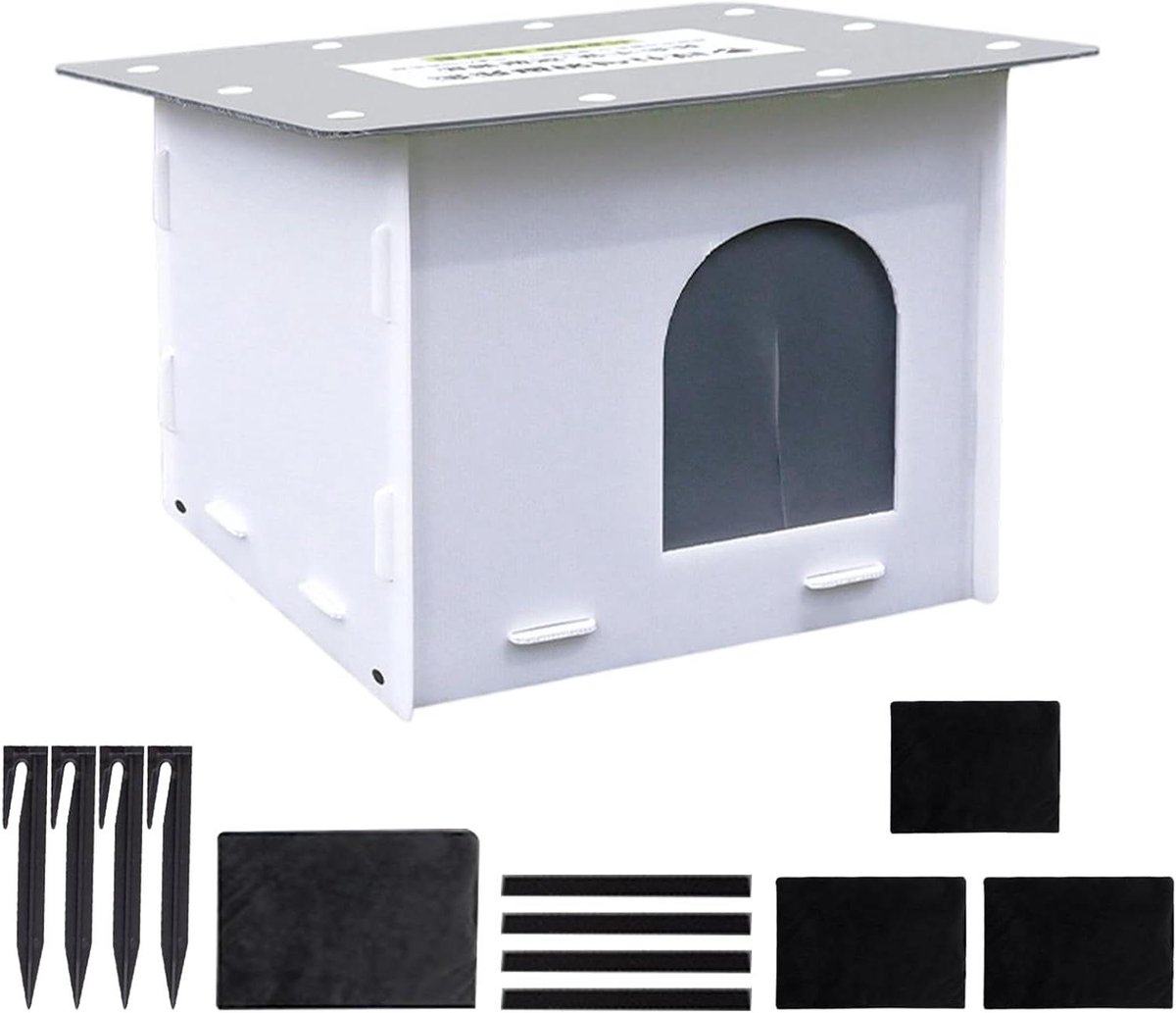 Kattenhuis Buiten - Katenhuisje Tuin - Bescherming Huisdier - Wind- en Regenbestendig - 58 x 58 x 58 cm