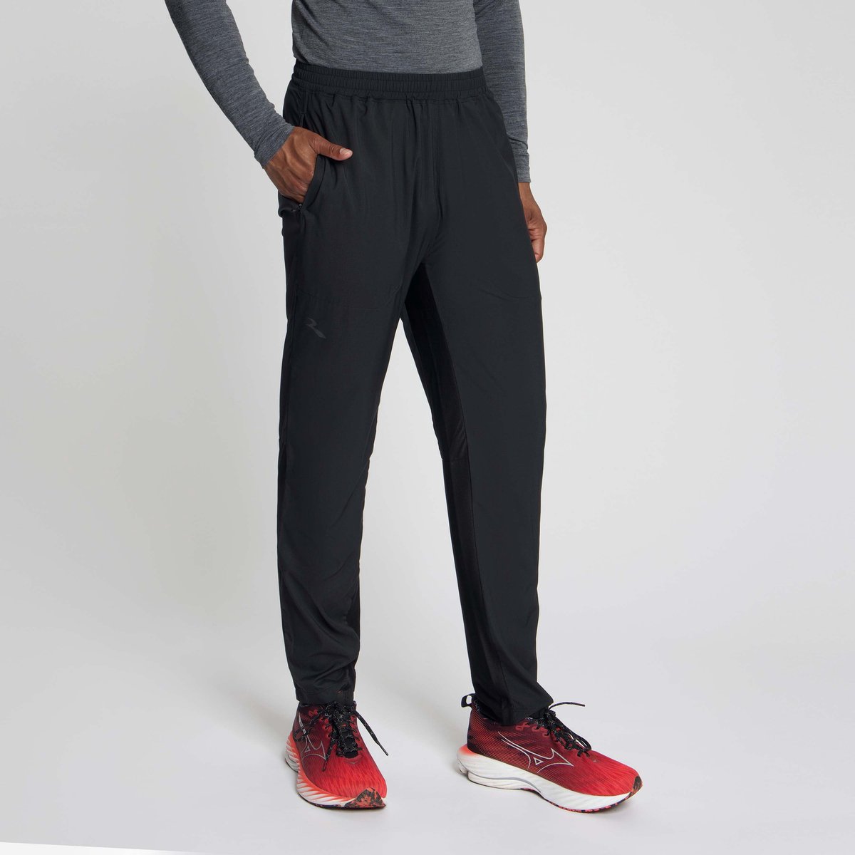 Rogelli Essential Heren Lange Hardloopbroek - Achterzak - Zwart