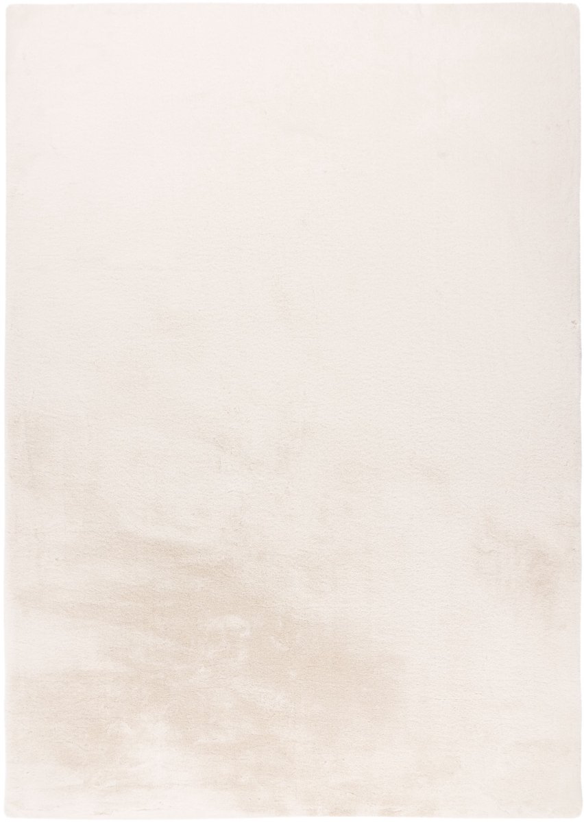 Padiro hoogpolig shaggy vloerkleed 160 x 230 cm - crème / off-white - modern effen design - geschikt voor vloerverwarming - van polyester