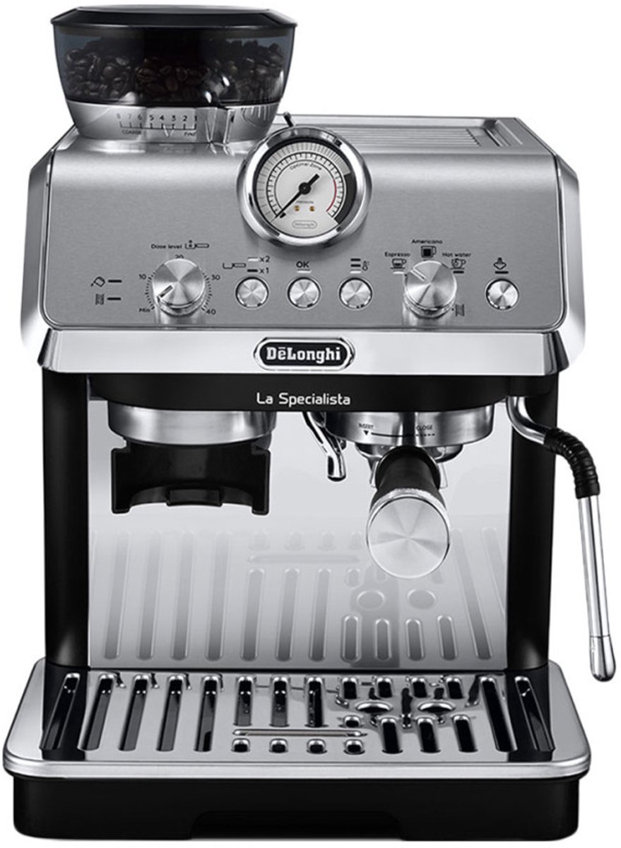 De’Longhi La Specialista Arte - pistonmachine met MyLatte Art-stoompijpje en Active Temperature Control - Metaal/Zwart - EC9155.MB
