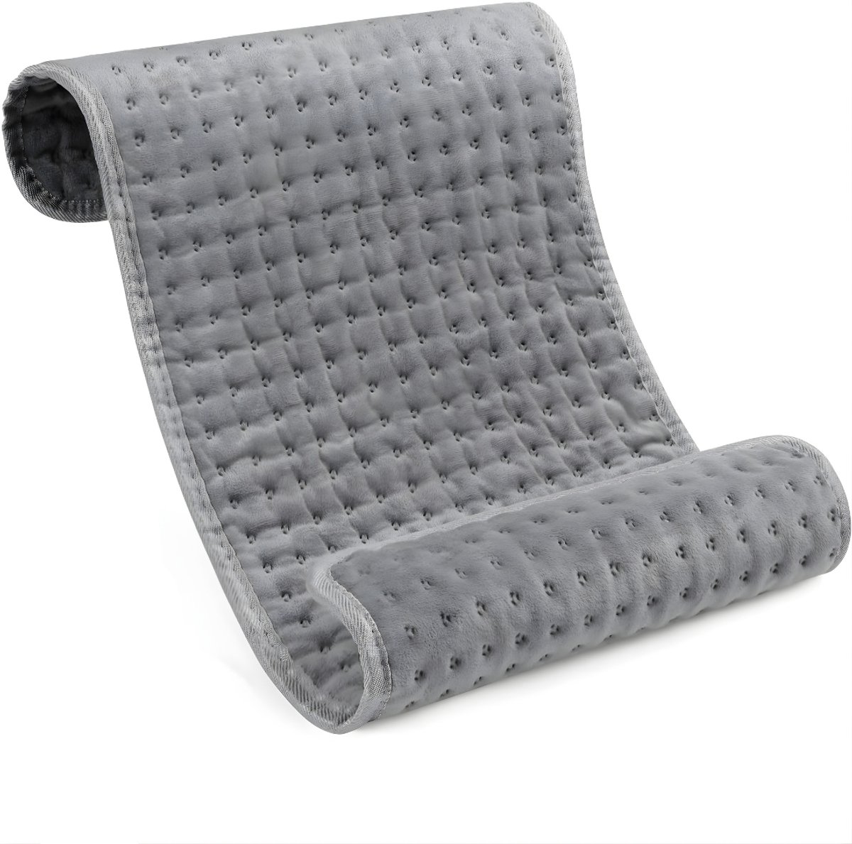 Ploutos® Warmtekussen - Voedingskussen voor Rug & Nek - Elektrisch Warmtekussen - Grijs - 31cm x 10cm x 9cm