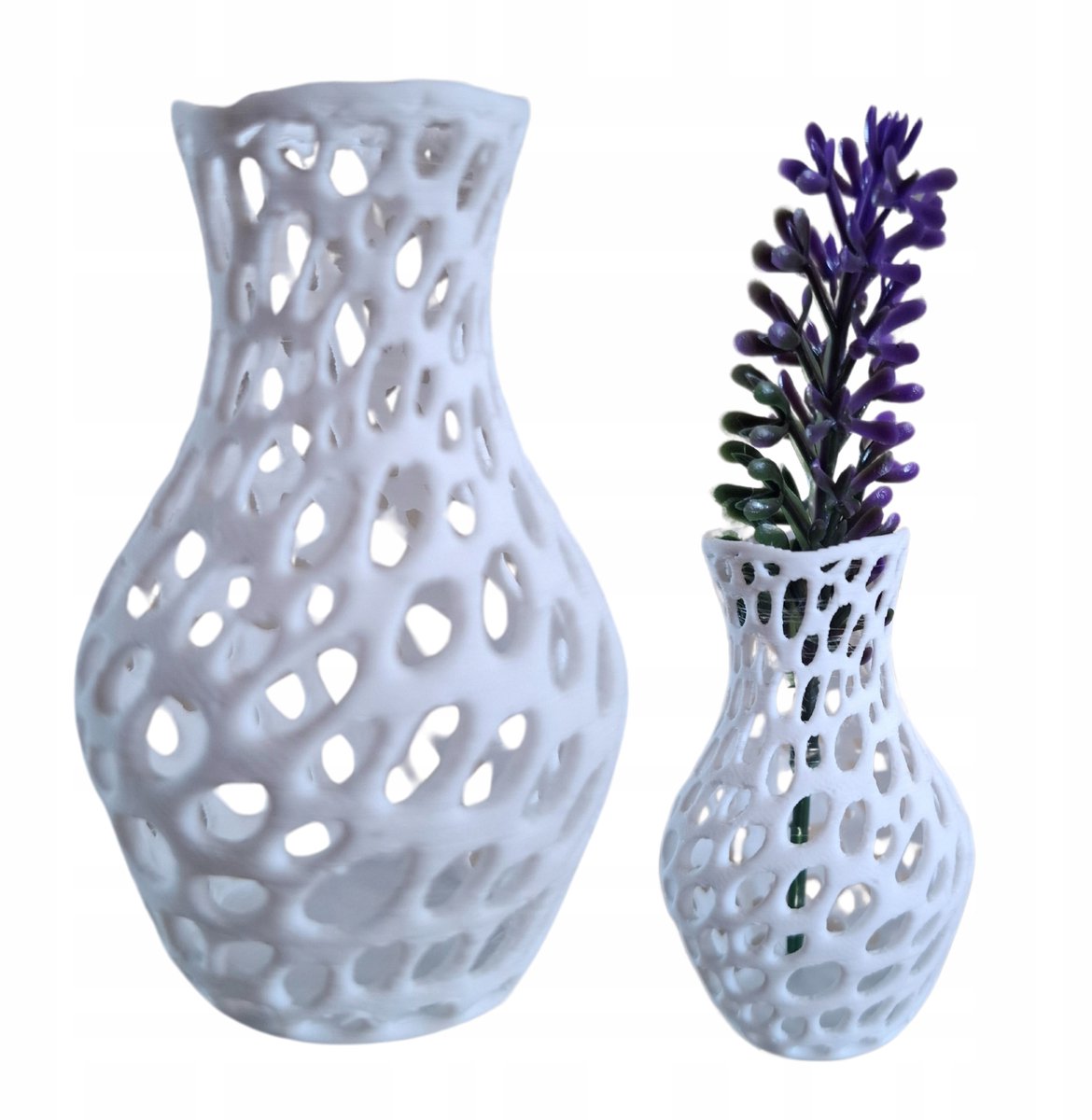 Decoratieve 3D-geprinte vaas - Ażurowy Design, 20 cm, verschillende kleuren