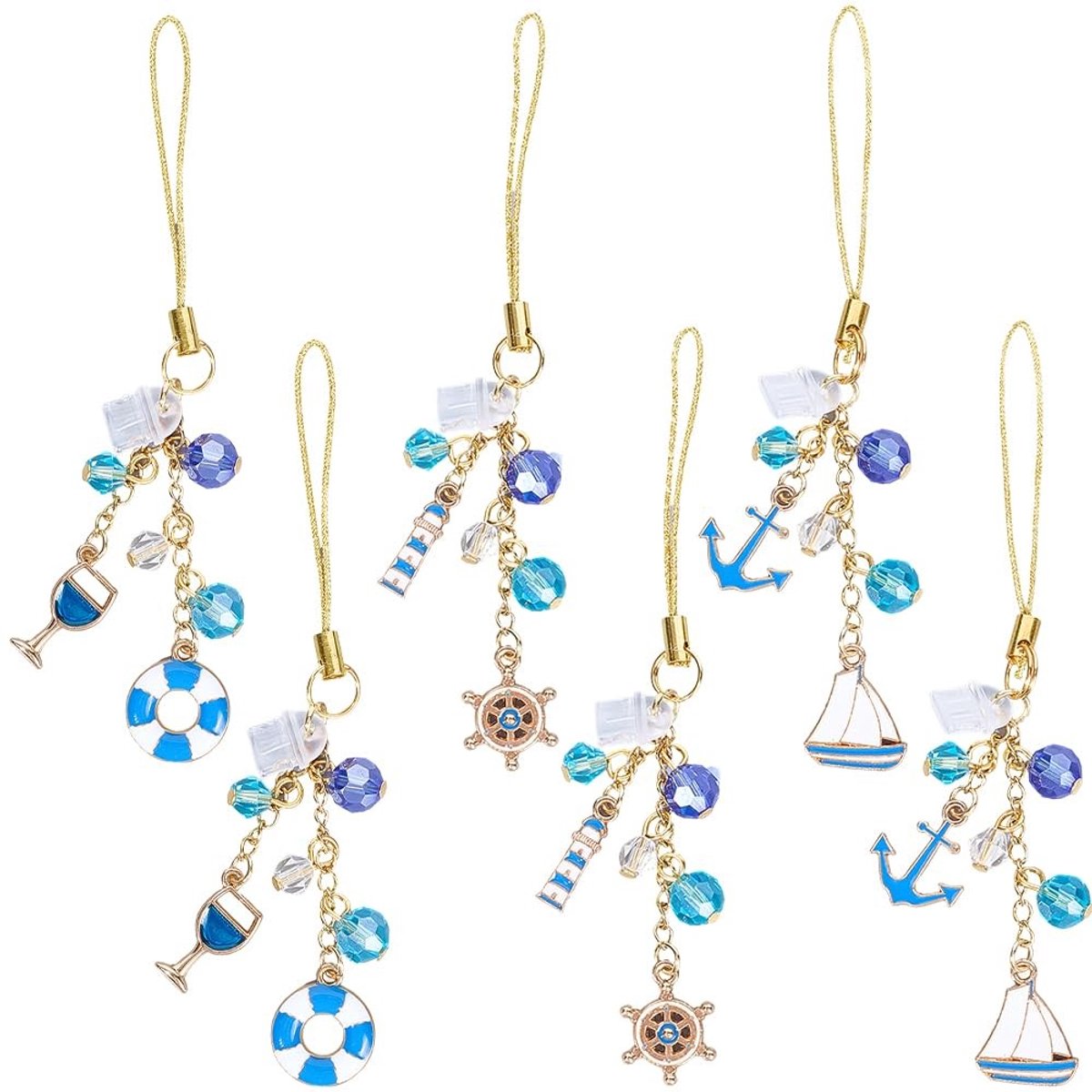 Solidchoice - Set van 6 Telefoon Dust Plugs met Leuke Thema's
