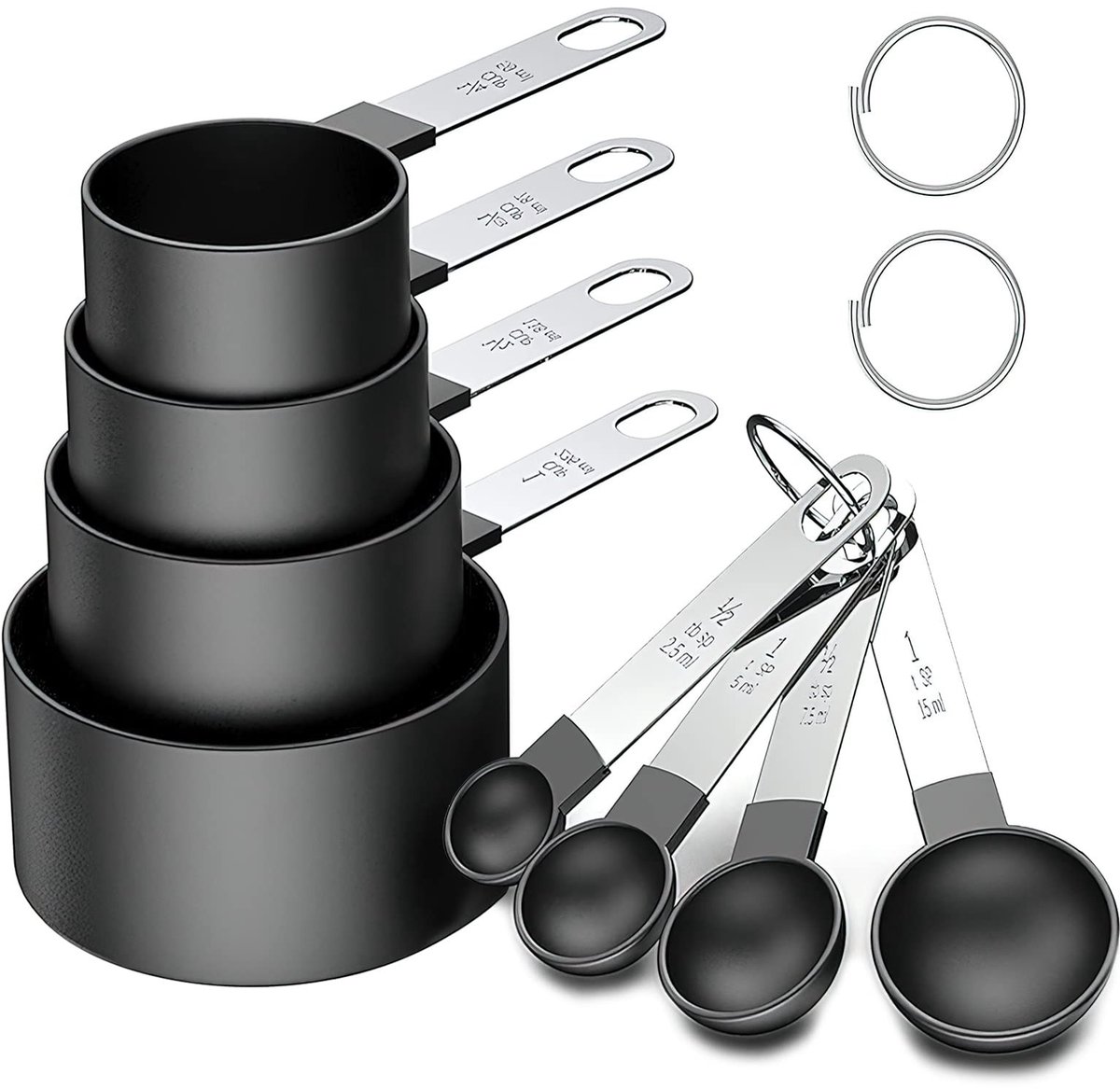 Solidchoice - 8-Delige Maatbeker en Lepelset voor Keuken