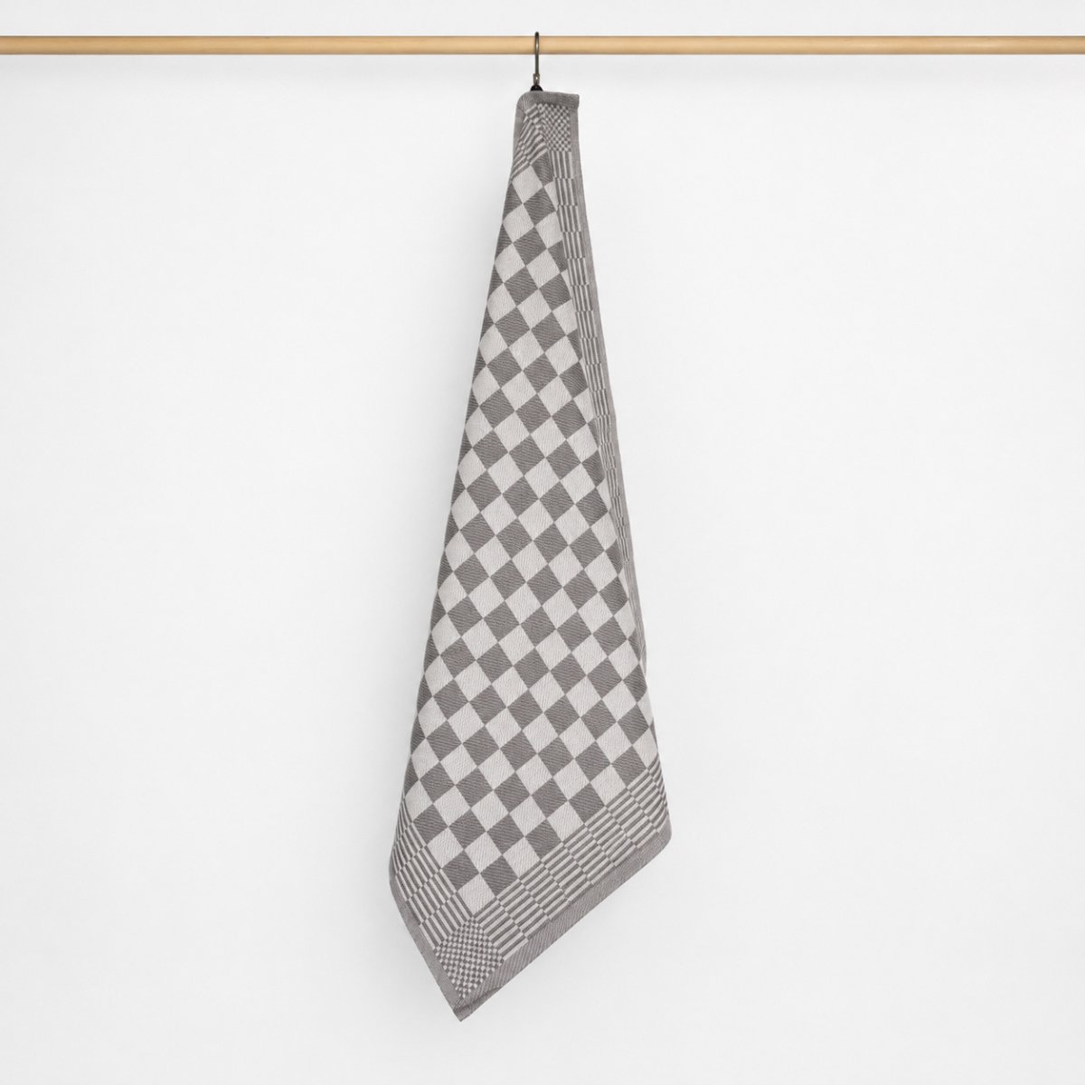 Jorzolino Theedoek Kleine Ruit Grey 65x65