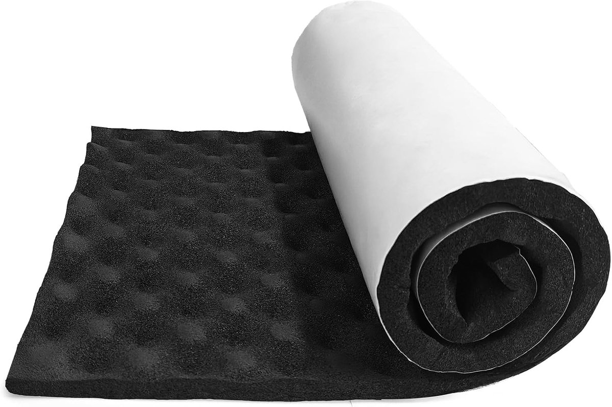 20 mm dikke zelfklevende akoestische geluidspanelen golfschuimbestendige opvulling geluidsisolatie eierkrat ontwerp auto hittebestendige geluiddempende mat voor studio - muren - deuren - 9 x 13