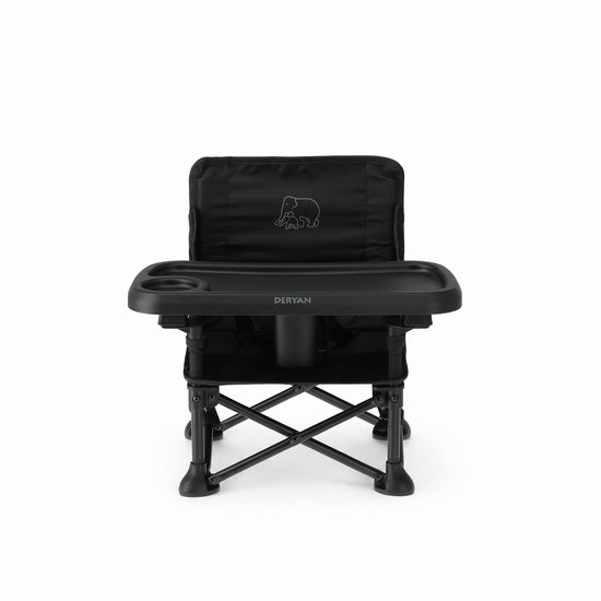 Deryan Pop 'N Sit Mini Kinderstoel - Opvouwbare Stoelverhoger - Zwart van Deryan — afbeelding 4
