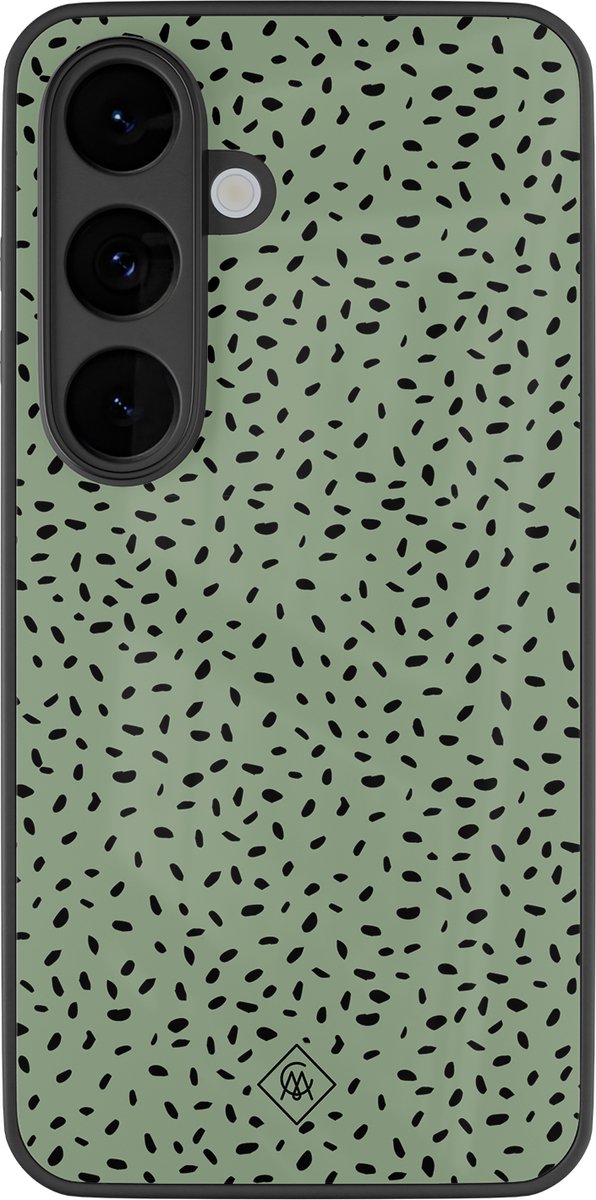 Casimoda® hoesje - Geschikt voor Samsung Galaxy S26 - Green Confetti - Luxe Hard Case Zwart - Backcover telefoonhoesje - Groen