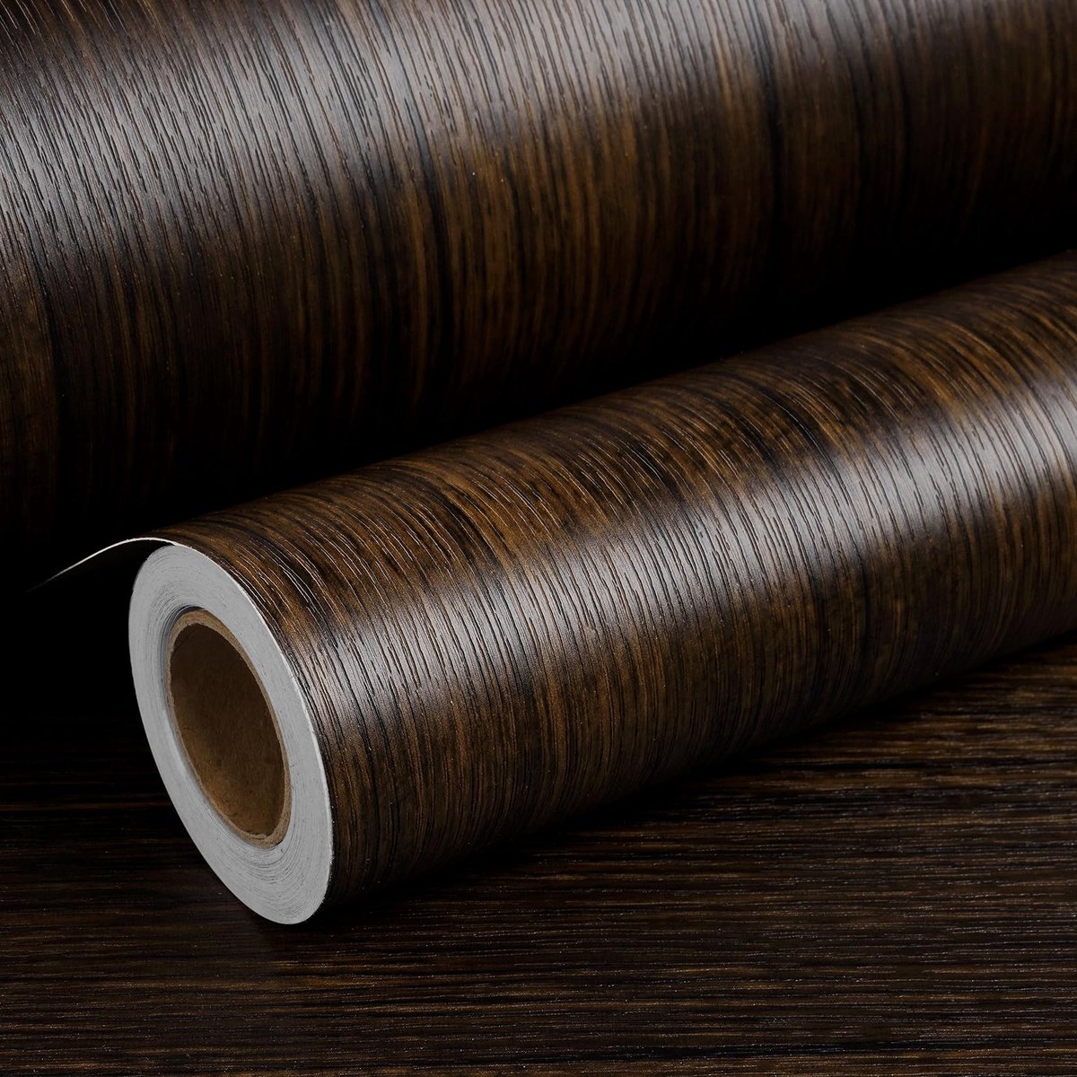 Solidchoice - Klevende Houten Look Folie Bruin 40CMx3M