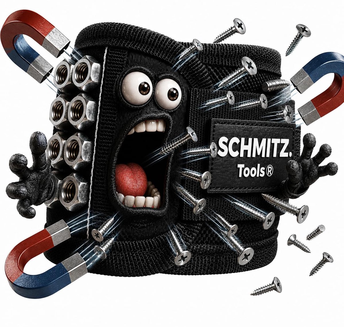 Magnetische Gereedschapsarmband voor Klussers - Handige Polsband met Sterke Magneten voor Schroeven, Spijkers & Kleine Gereedschappen - Praktisch Cadeau voor Mannen, Vader, Klusliefhebbers & Doe-het-zelf Projecten