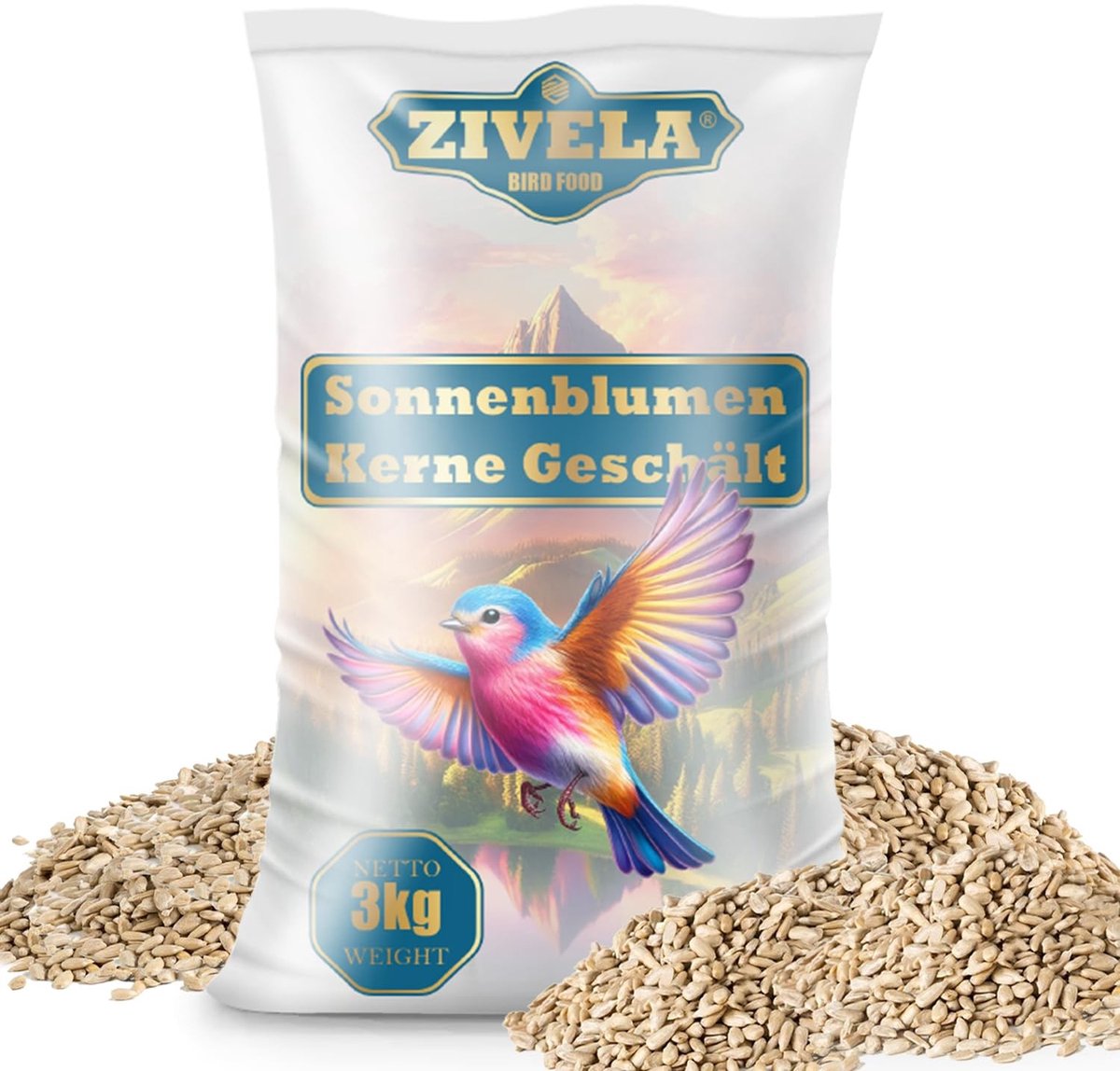 Solidchoice - Gepelde Zonnebloempitten 3 kg voor Wilde Vogels