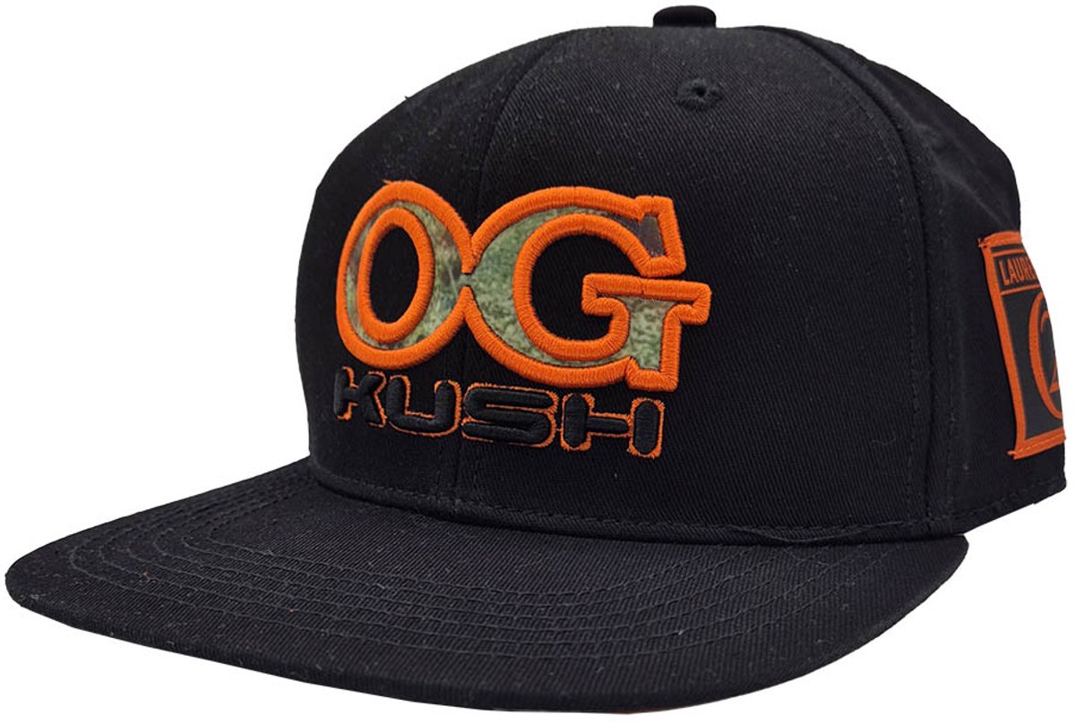 Lauren Rose OG Kush Snapback Cap - Zwart - Oranje - Verstelbaar