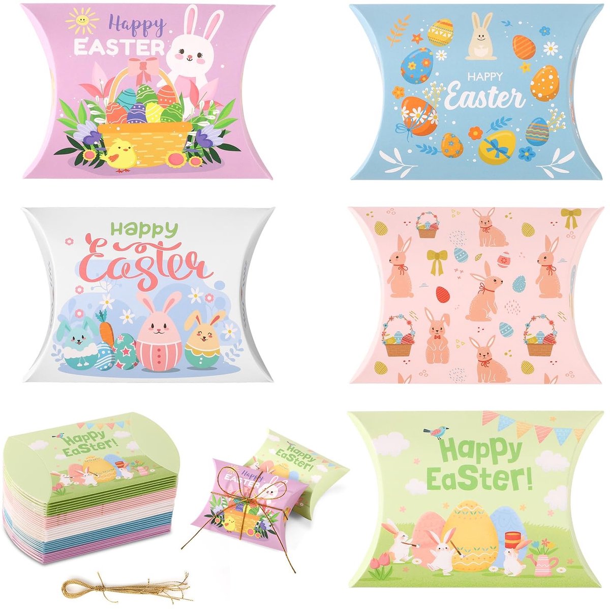 Solidchoice - Set van 30 Pasen Cadeau Dozen met Schattige Ontwerpen