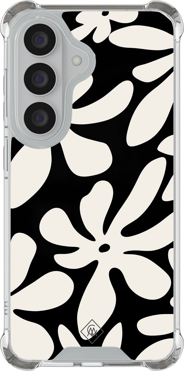 Casimoda® hoesje - Geschikt voor Samsung Galaxy S26 Plus - Noir Bloom - Shockproof case - Extra sterk - TPU/polycarbonaat - Zwart, Transparant