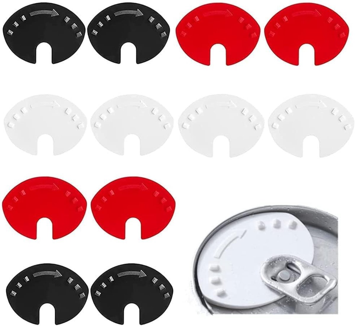 Solidchoice - Set van 12 Silicone Blikdeksels voor Bescherming